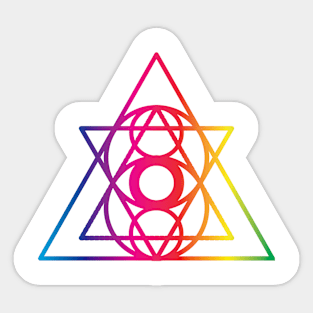 Pyramid Eye Geometry Sticker